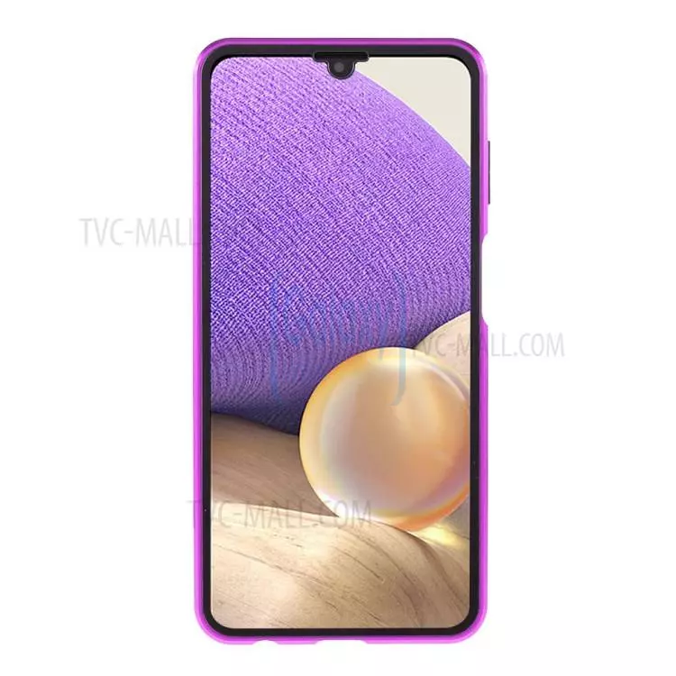 Чехол бампер для Samsung Galaxy A32 Anomaly Magnetic 360 With Glass Silver (Серебристый)