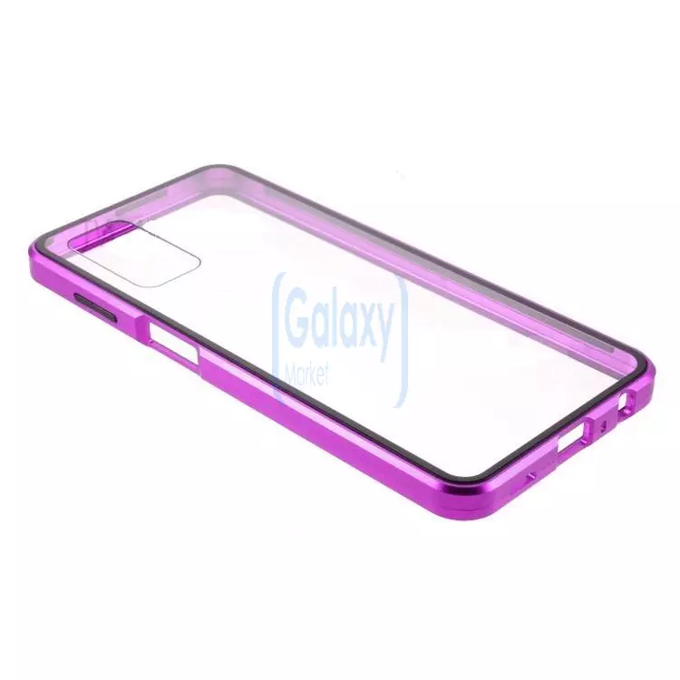 Чехол бампер для Samsung Galaxy A52 Anomaly Magnetic 360 With Glass Silver (Серебристый)