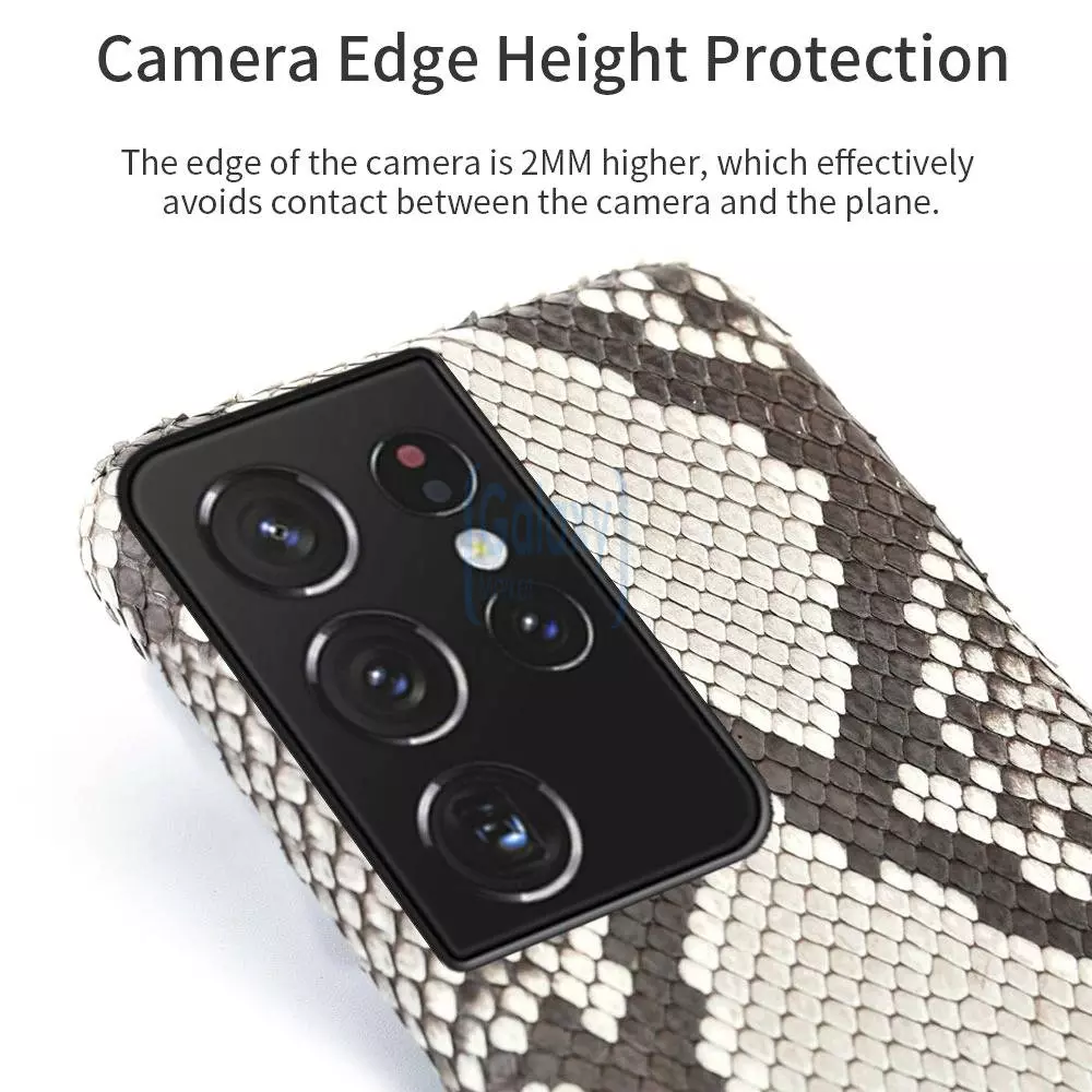 Чехол бампер для Samsung Galaxy S21 Ultra Anomaly Python Plate Black (Черный)