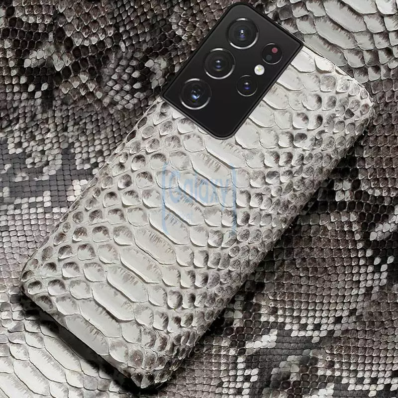 Чехол бампер для Samsung Galaxy S20 Ultra Anomaly Python Plate White (Белый)