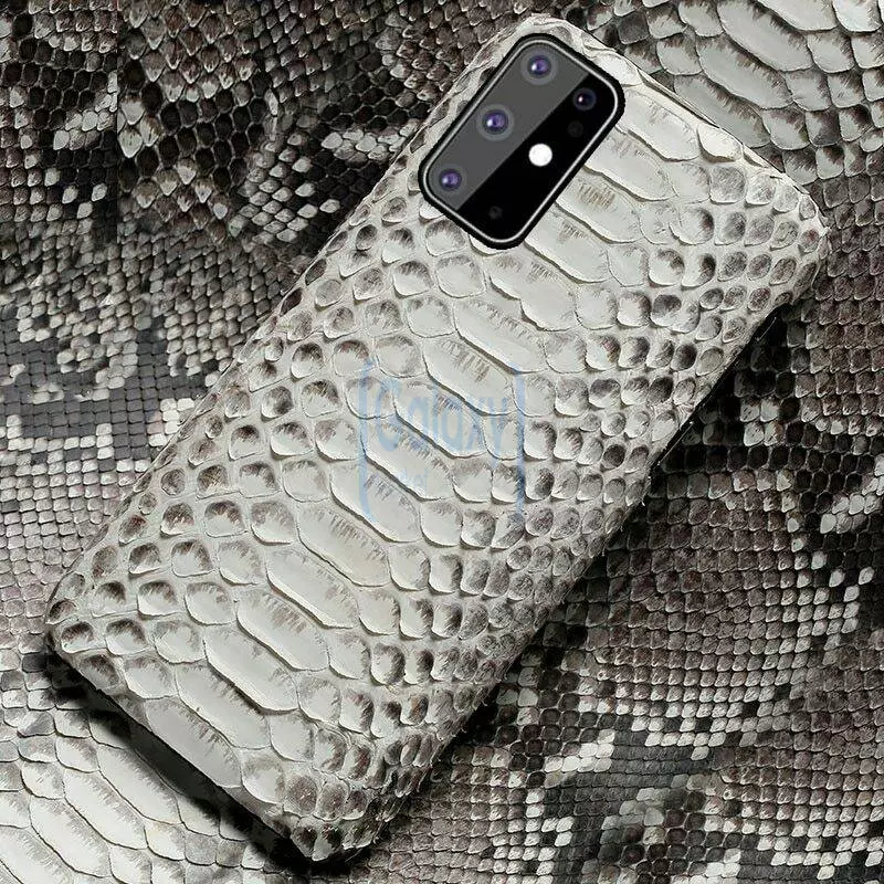 Чехол бампер для Samsung Galaxy A72 Anomaly Python Plate White (Белый)