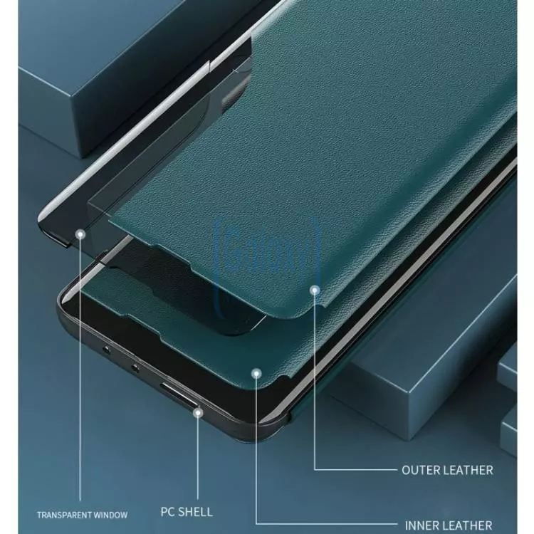 Чехол книжка для Samsung Galaxy A22 Anomaly Smart View Flip Black (Черный)