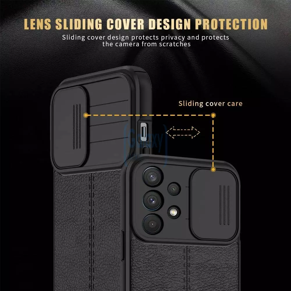 Чехол бампер для Samsung Galaxy A52 Anomaly Leather Fit Pro (шторка на камеру) Green (Зеленый)