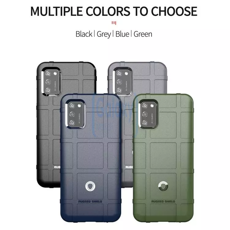 Чехол бампер для Samsung Galaxy A03s Anomaly Rugged Shield Green (Зеленый)