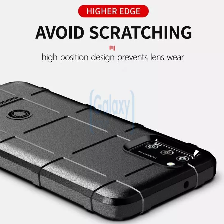 Чехол бампер для Samsung Galaxy A03s Anomaly Rugged Shield Black (Черный)