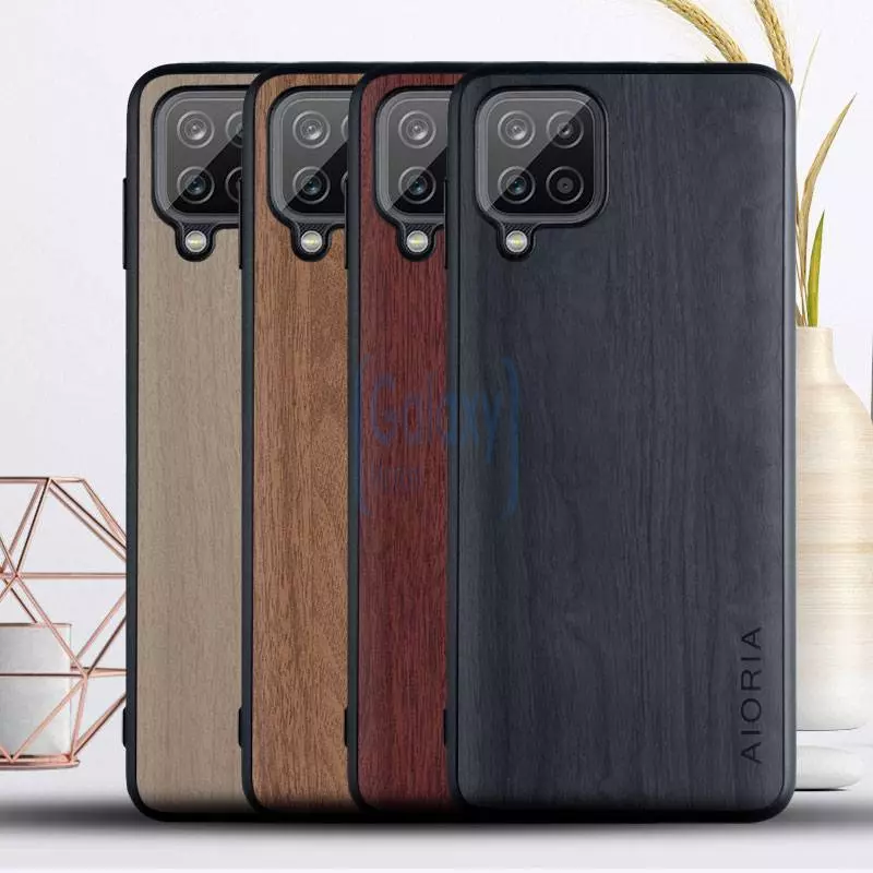 Чехол бампер для Samsung Galaxy M22 Anomaly Wooden Style Black (Черный)
