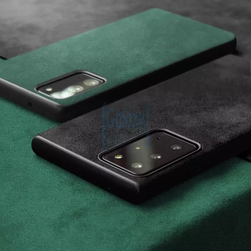 Премиальный чехол бампер для Samsung Galaxy S21 Ultra Anomaly Alcantara Black (Черный)