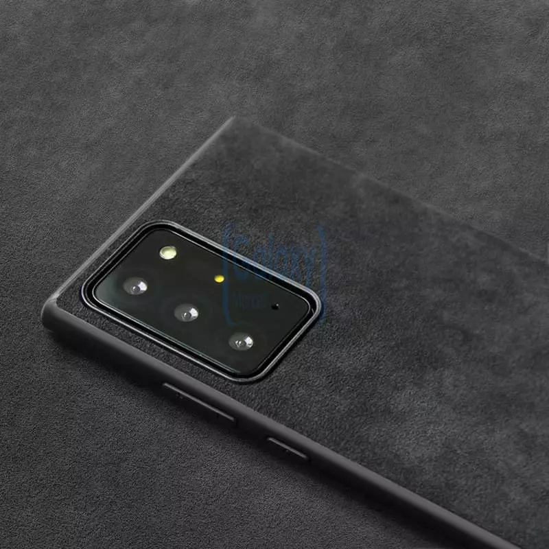 Премиальный чехол бампер для Samsung Galaxy Note 20 Anomaly Alcantara Black (Черный)