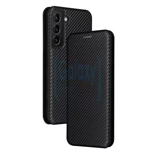 Чехол книжка для Samsung Galaxy S22 Anomaly Carbon Book Black (Черный)