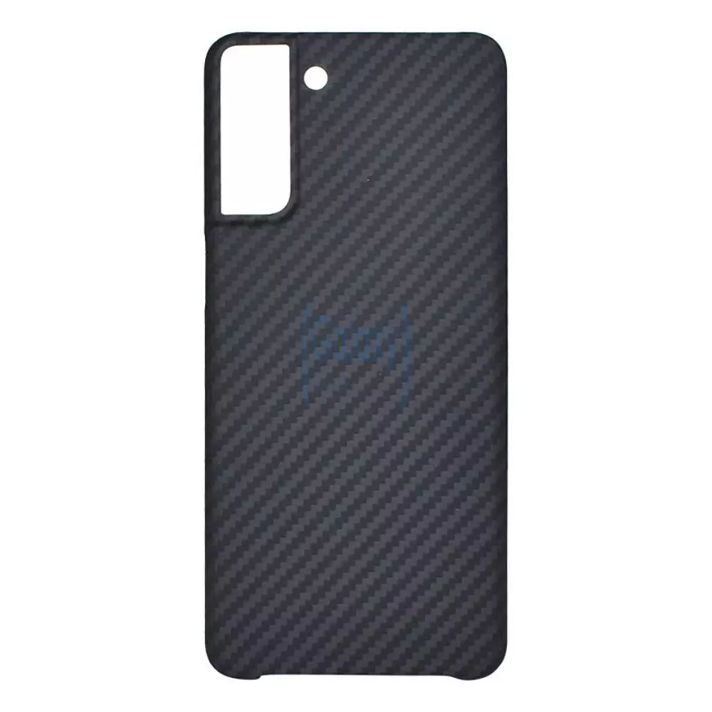 Чехол бампер для Samsung Galaxy S21 Plus Anomaly Carbon Plaid (Открытый модуль камеры) Black (Черный)