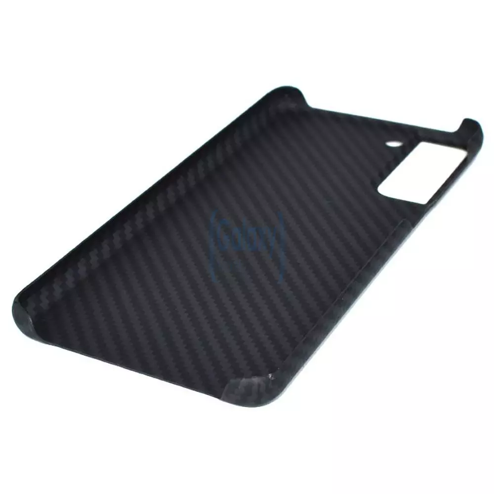 Чехол бампер для Samsung Galaxy S21 Plus Anomaly Carbon Plaid (Открытый модуль камеры) Black (Черный)