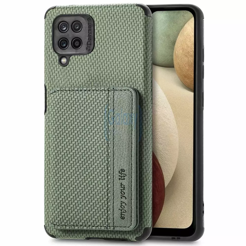 Чехол бампер для Samsung Galaxy M62 Anomaly Card Holder Green (Зеленый)