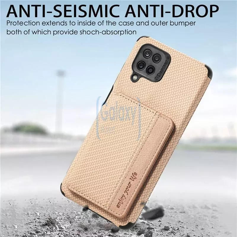Чехол бампер для Samsung Galaxy M22 Anomaly Card Holder Brown (Коричневый)