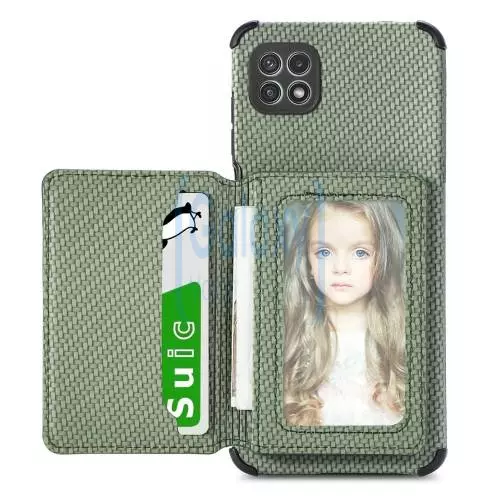 Чехол бампер для Samsung Galaxy M22 Anomaly Card Holder Green (Зеленый)