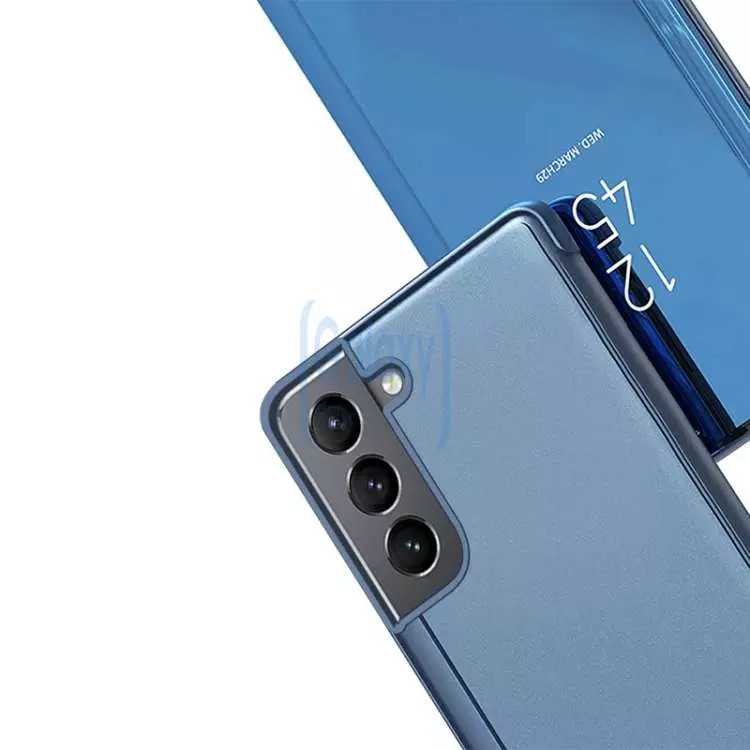 Интерактивная чехол книжка для Samsung Galaxy S22 Anomaly Clear View Blue (Синий)