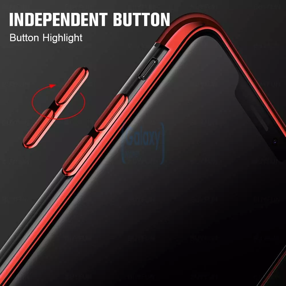 Чехол бампер для Samsung Galaxy A12 Anomaly Color Plating Red (Красный)