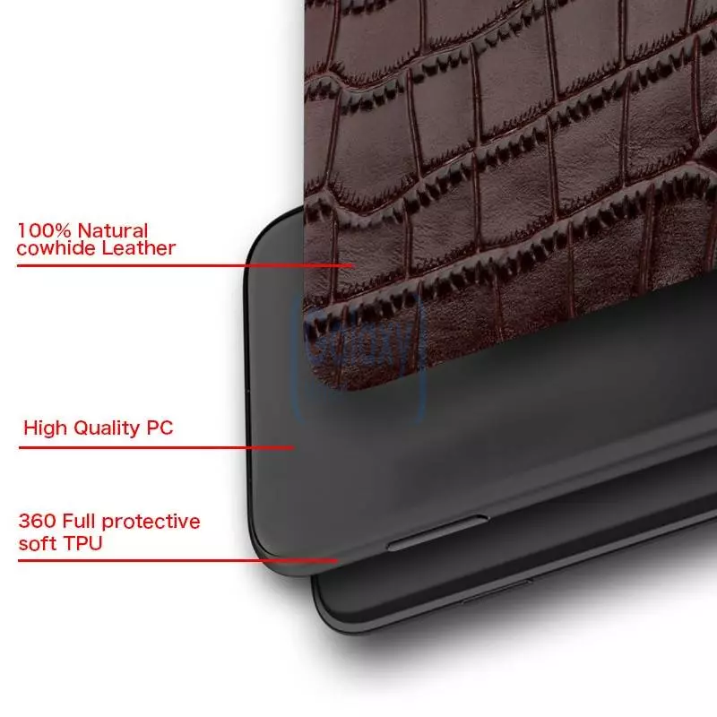 Чехол бампер для Samsung Galaxy A52 Anomaly Crocodile Style Black (Черный)