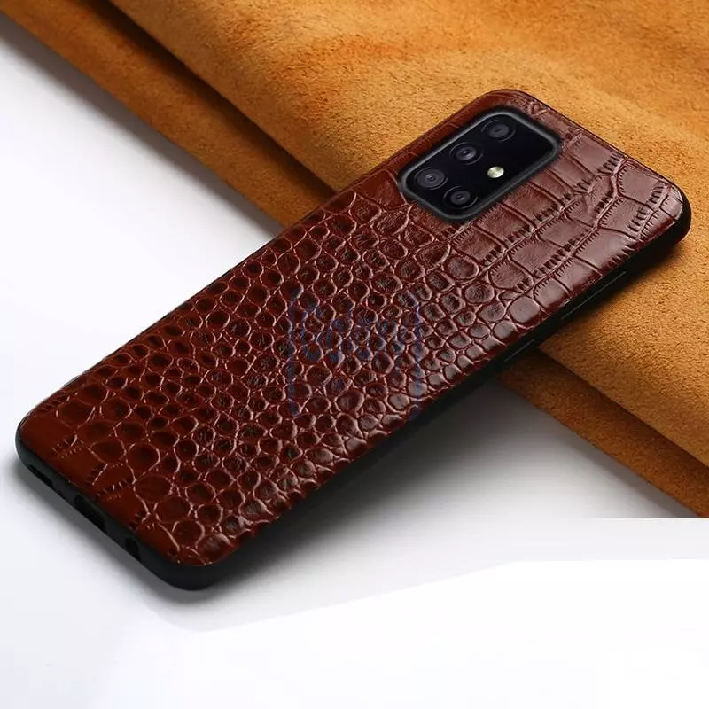 Чехол бампер для Samsung Galaxy A13 Anomaly Crocodile Style Brown (Коричневый)