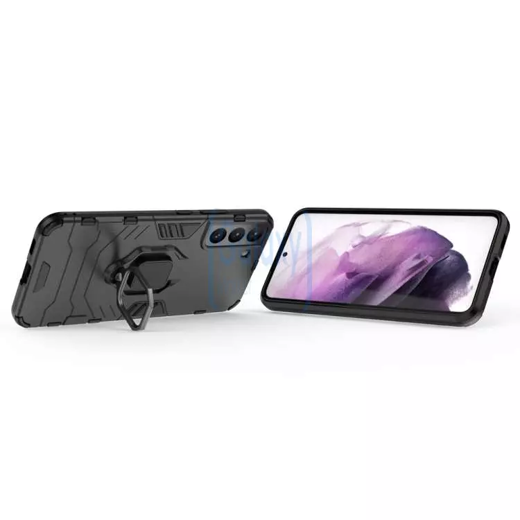 Чехол бампер для Samsung Galaxy S22 Ultra Anomaly Defender S (с кольцом-держателем) Dark Blue (Темно Синий)