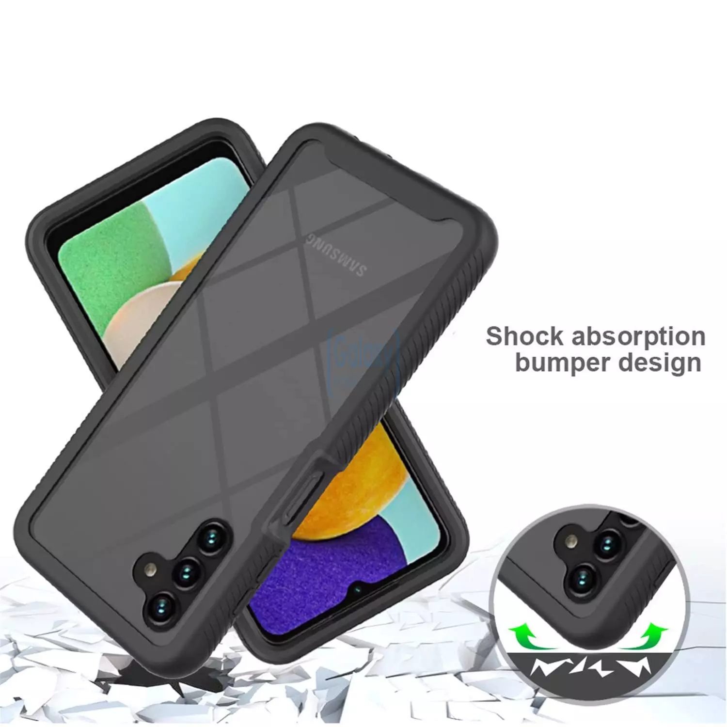 Протиударний чохол бампер для Samsung Galaxy A04s Anomaly Hybrid 360 Black (Чорний)