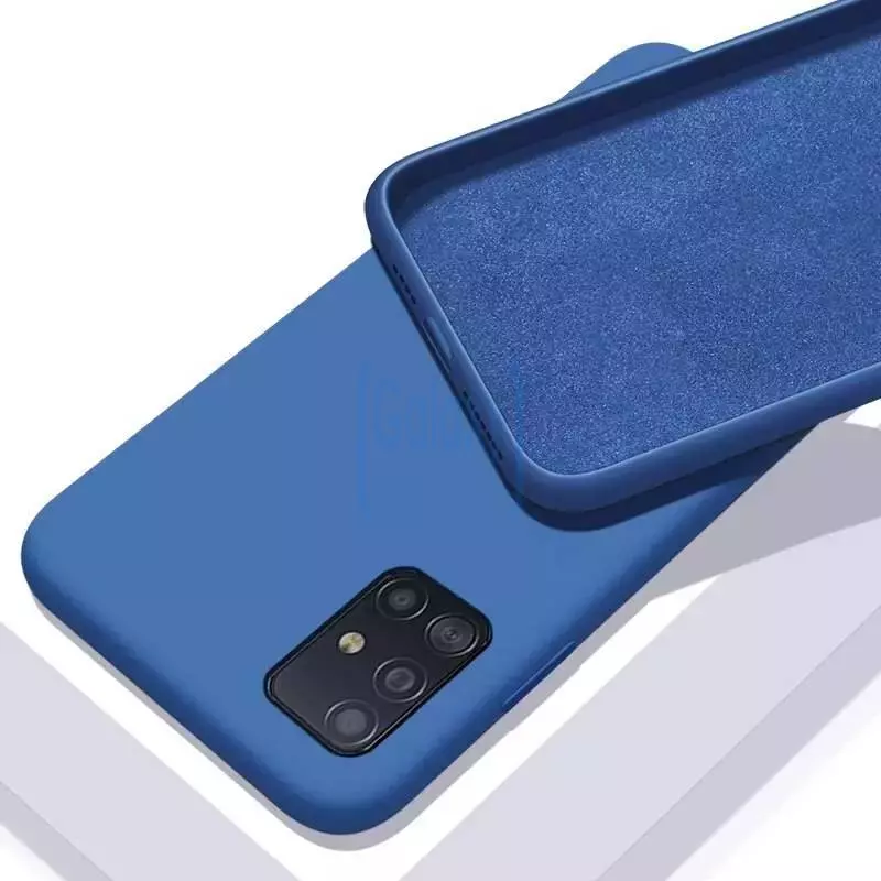Чехол бампер для Samsung Galaxy A03s Anomaly Silicone Blue (Синий)