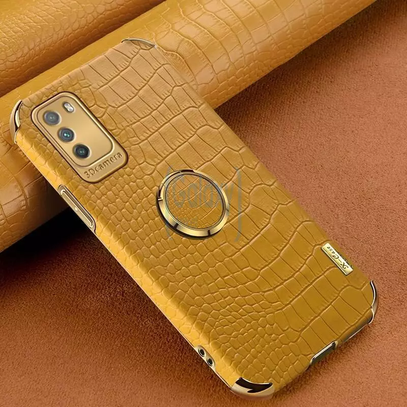 Чехол бампер для Samsung Galaxy A03s Anomaly X-Case с кольцом-держателем Yellow (Желтый)