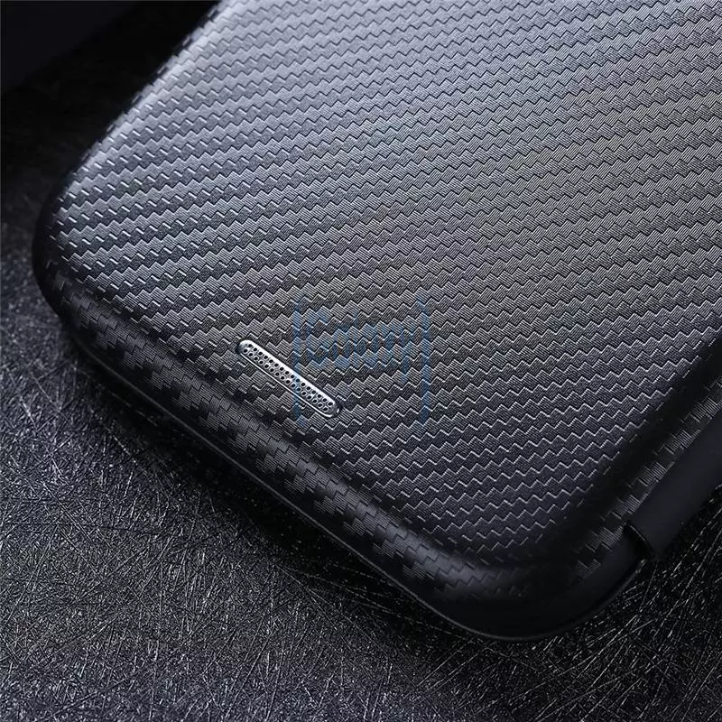 Чехол книжка для Samsung Galaxy A03s Anomaly Carbon Book Black (Черный)