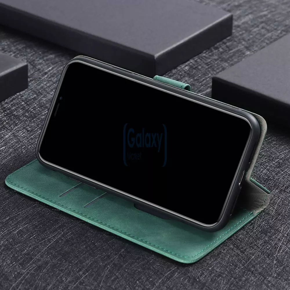 Чехол книжка для Samsung Galaxy A22 Anomaly Leather Book Green (Зеленый)