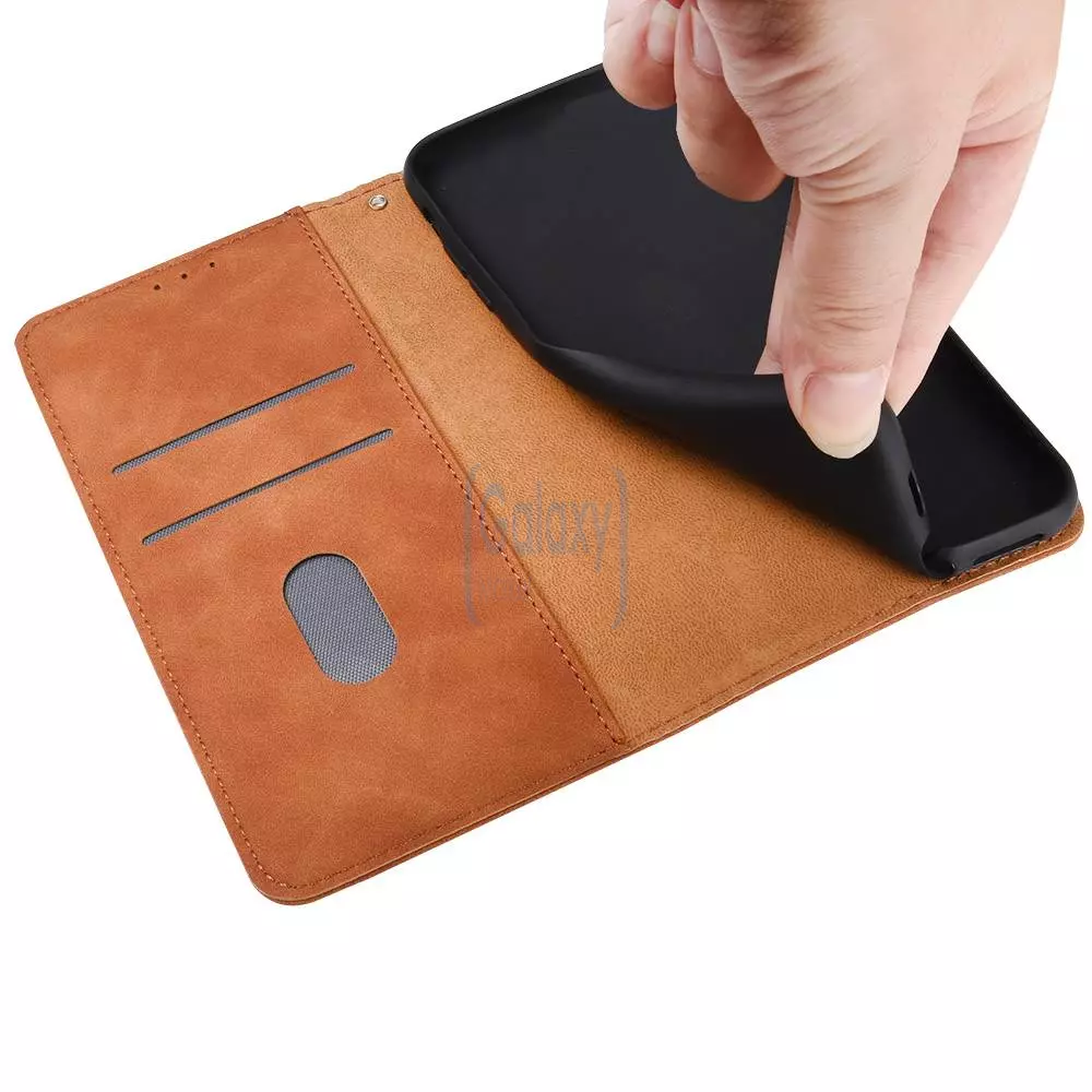Чехол книжка для Samsung Galaxy A12 Anomaly Leather Book Brown (Коричневый)