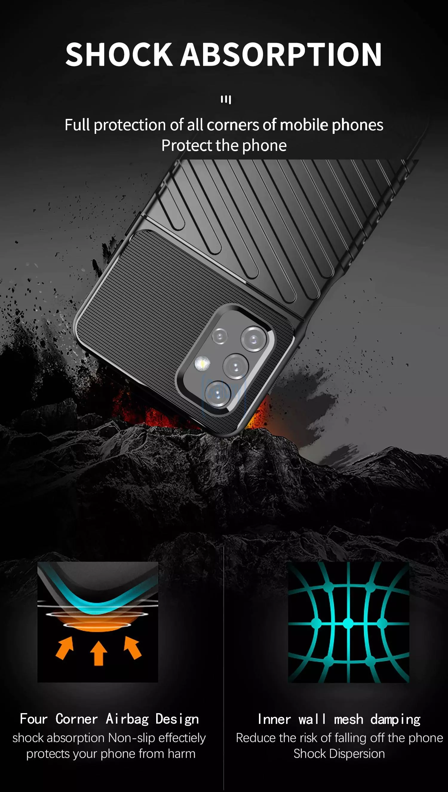 Протиударний чохол бампер для Samsung Galaxy A33 5G Anomaly Thunder Blue (Синій) Протиударний чохол бампер для Samsung Galaxy A33 5G Anomaly Thunder Blue (Синій)