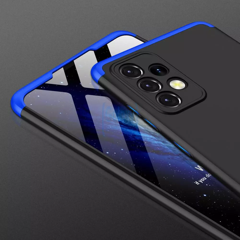 Чехол бампер для Samsung Galaxy A72 GKK Dual Armor Black/Silver (Черный/Серебристый)