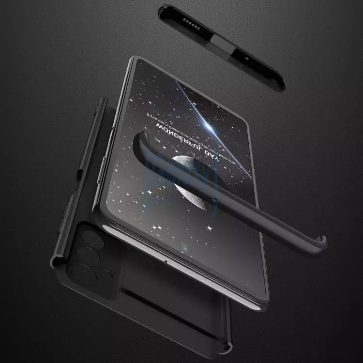 Ультратонкий чохол бампер для Samsung Galaxy M23 GKK Dual Armor Black / Blue (Чорний / Синій)