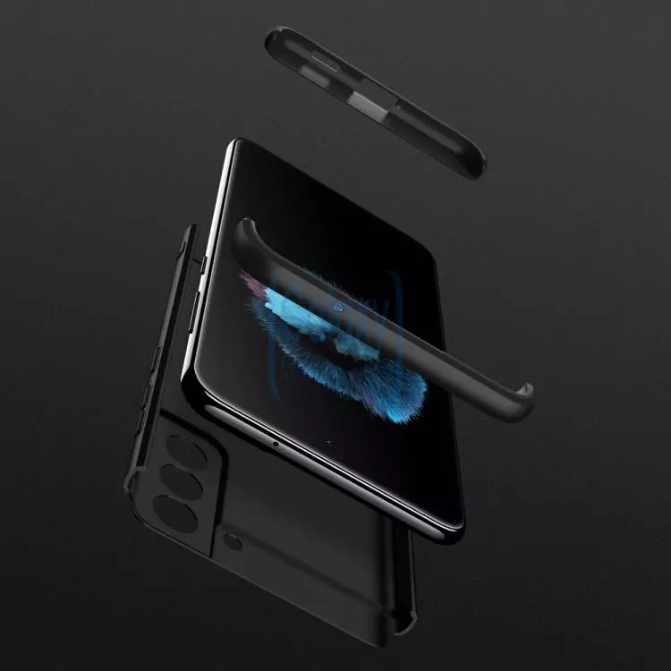 Ультратонкий чехол бампер для Samsung Galaxy S21 FE GKK Dual Armor Black (Черный)