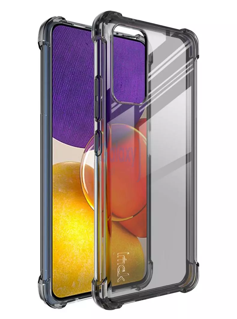 Чехол бампер для Samsung Galaxy A02s / A03s Imak Shock Clear Black (Серый)