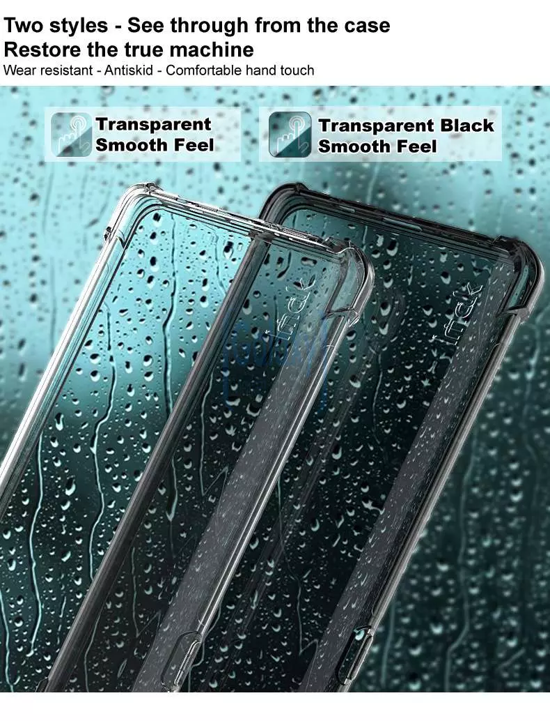 Противоударный чехол бампер для Samsung Galaxy A53 5G Imak Shock Black / Transparent (Черный / Прозрачный)