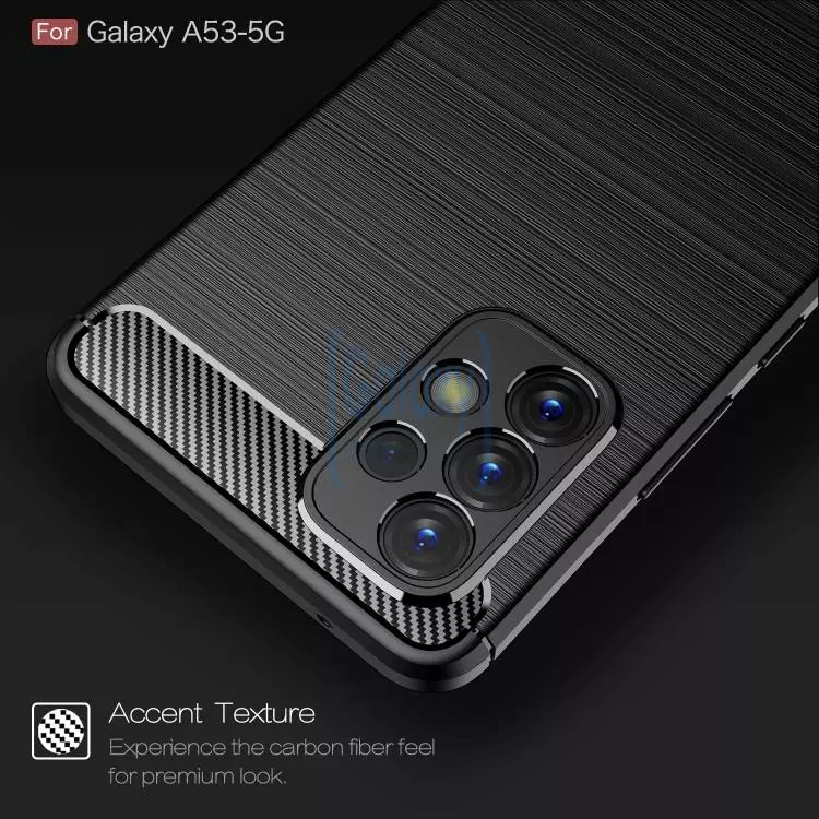 Протиударний чохол бампер для Samsung Galaxy A53 5G iPaky Carbon Fiber Black (Чорний)