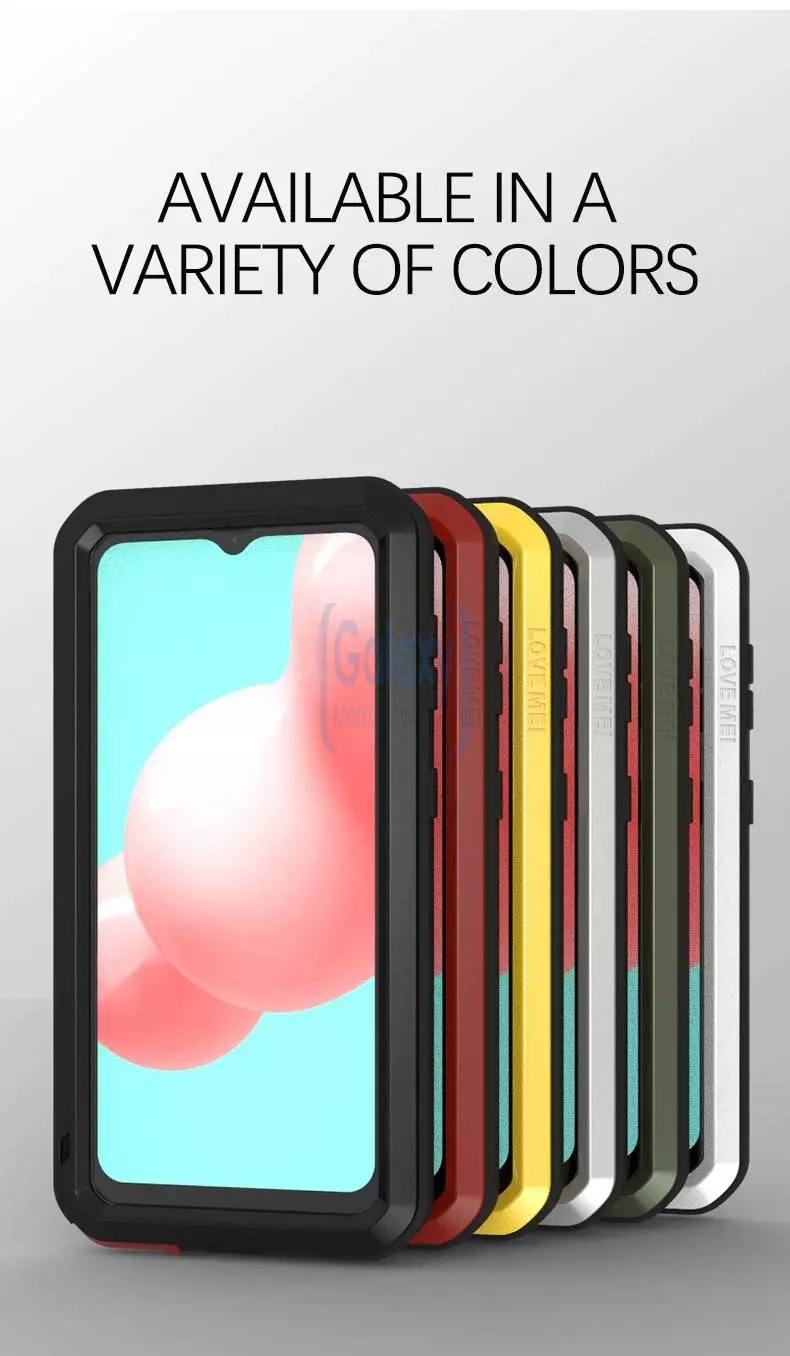 Противоударный чехол бампер для Samsung Galaxy A13 Love Mei PowerFull Red (Красный)