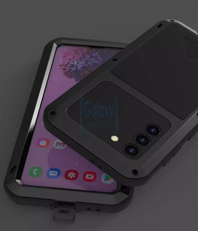 Протиударний чохол бампер для Samsung Galaxy S22 Ultra Love Mei PowerFull Black (Чорний)