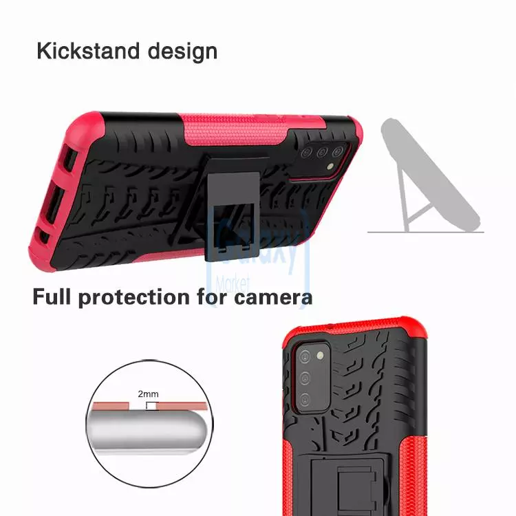 Чехол бампер для Samsung Galaxy A03s Nevellya Case Red (Красный)