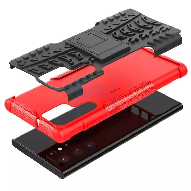 Протиударний чохол бампер для Samsung Galaxy S22 Ultra Nevellya Case (вбудована підставка) Blue (Синій)