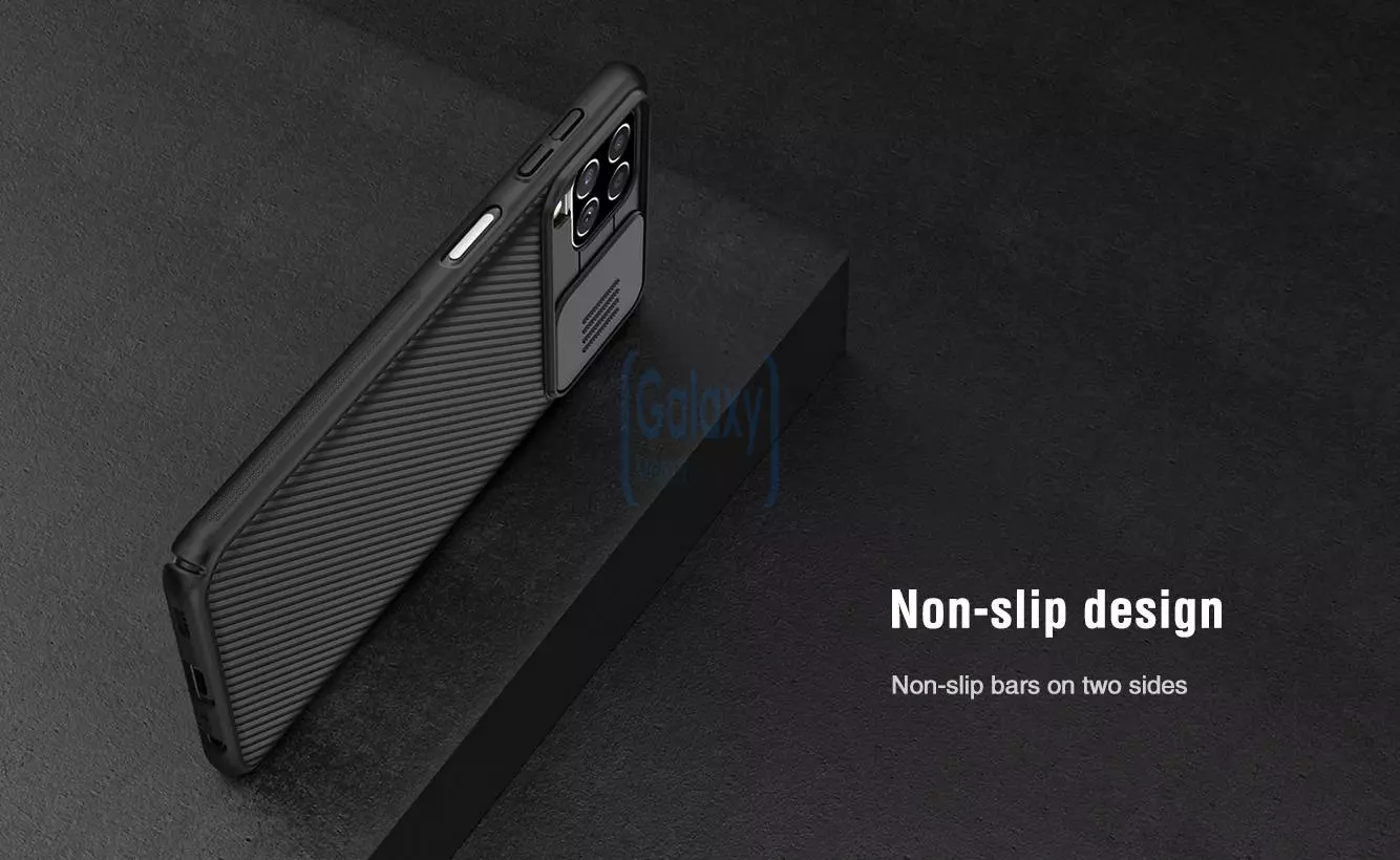 Чехол бампер для Samsung Galaxy M32 Nillkin CamShield Blue (Синий) Чехол бампер для Samsung Galaxy M32 Nillkin CamShield Blue (Синий)