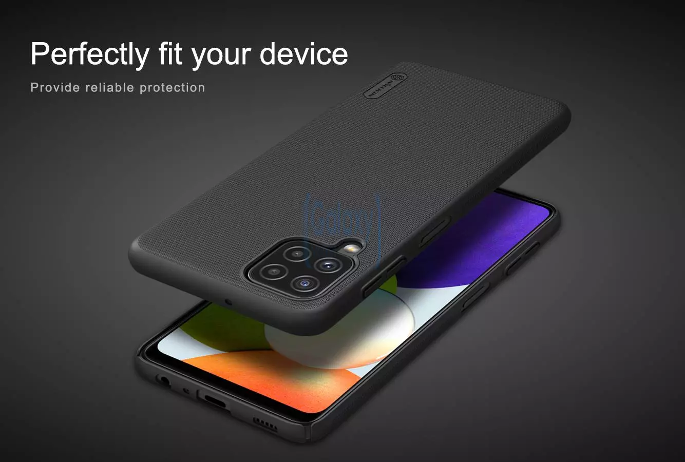Чехол бампер для Samsung Galaxy A22 Nillkin Super Frosted Shield Black (Черный)