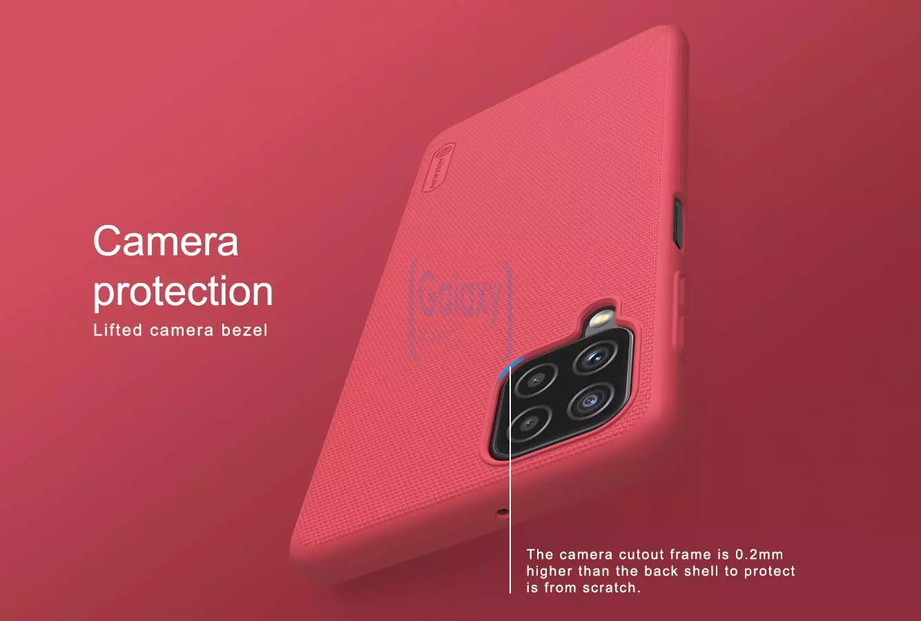 Чехол бампер для Samsung Galaxy A22 Nillkin Super Frosted Shield Red (Красный)