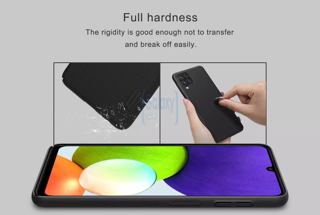 Чехол бампер для Samsung Galaxy A22 Nillkin Super Frosted Shield Black (Черный)