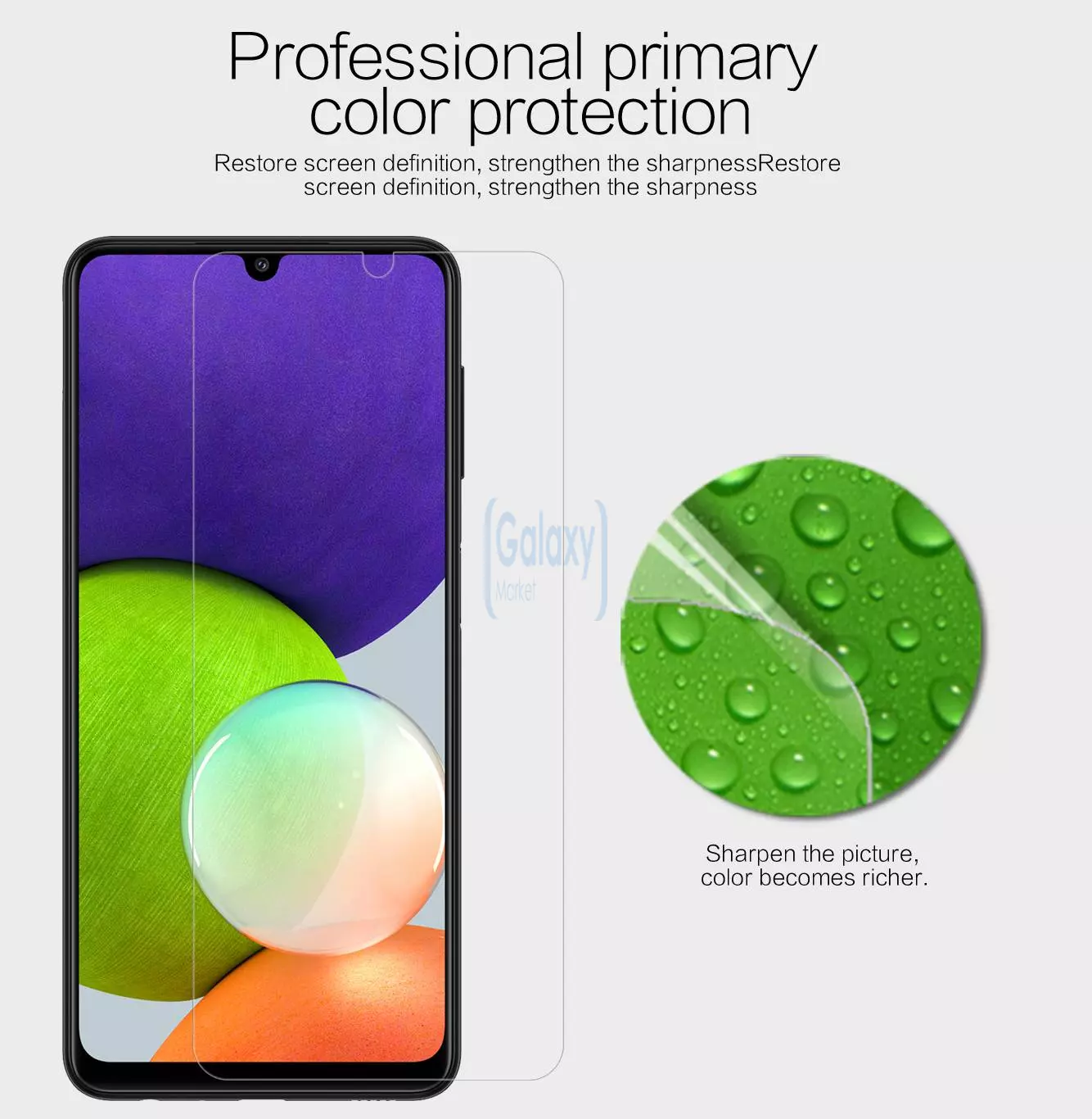 Защитная пленка для смартфона для Samsung Galaxy M22 Nillkin Anti-Fingerprint Film Crystal Clear (Прозрачный)