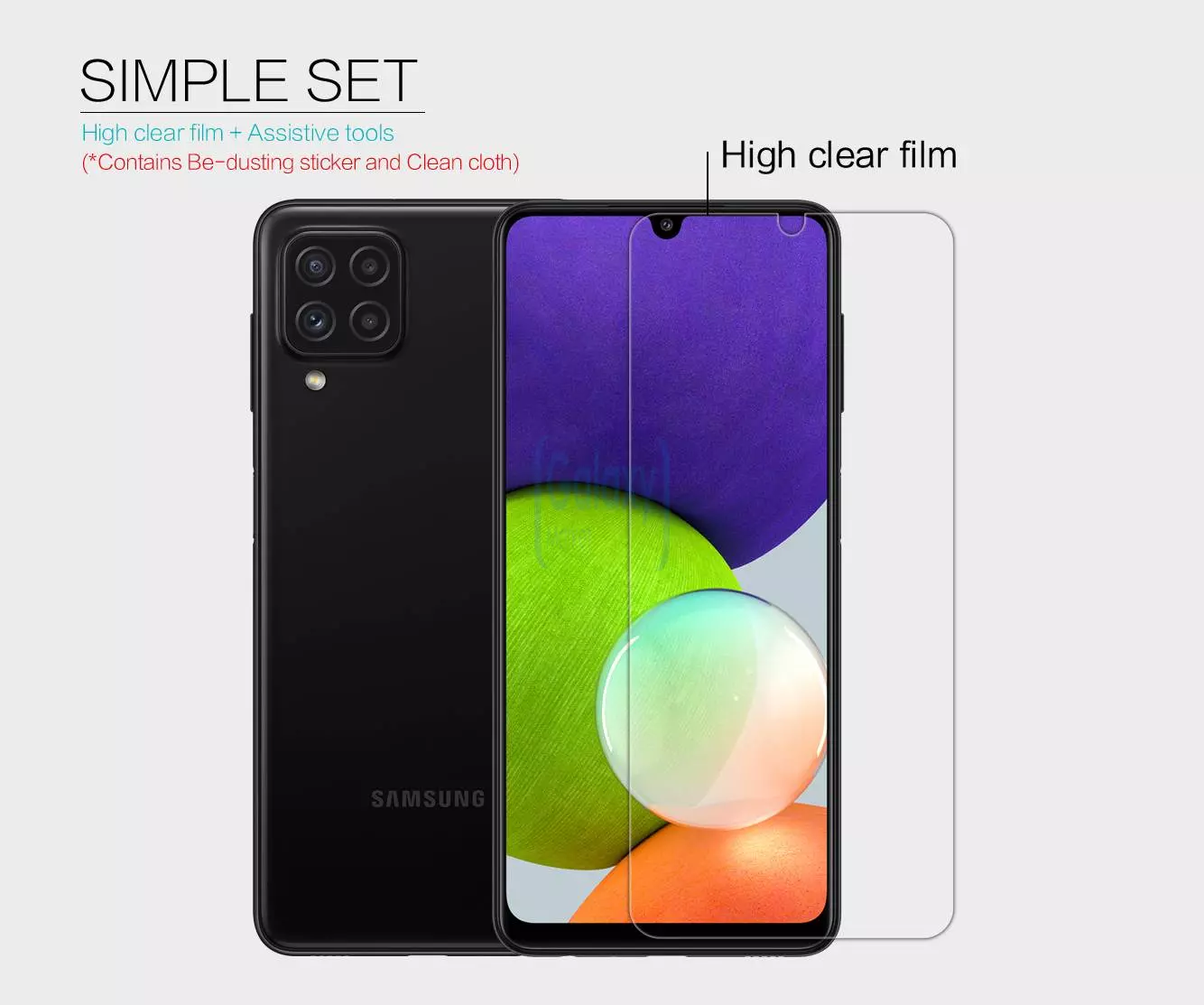 Защитная пленка для смартфона для Samsung Galaxy M22 Nillkin Anti-Fingerprint Film Crystal Clear (Прозрачный)