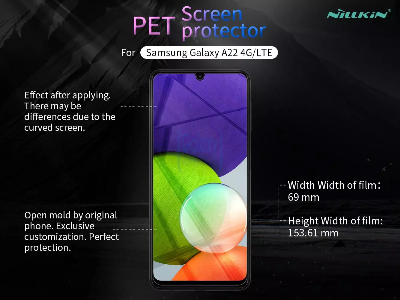 Защитная пленка для смартфона для Samsung Galaxy M22 Nillkin Anti-Fingerprint Film Crystal Clear (Прозрачный)