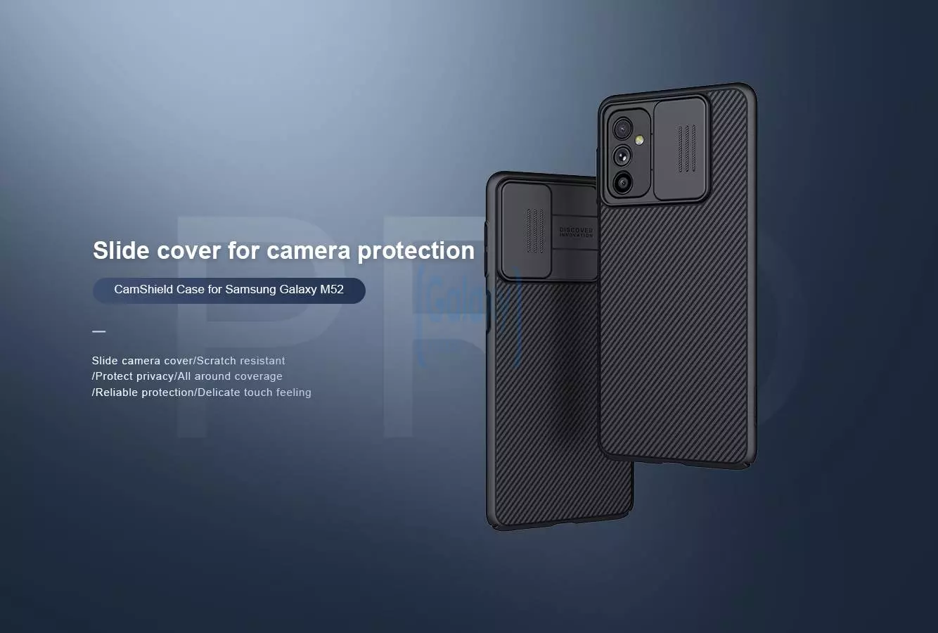 Чехол бампер для Samsung Galaxy M52 Nillkin CamShield Black (Черный)