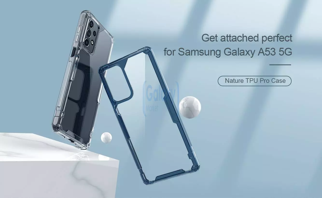 Чехол бампер Nillkin TPU Nature Pro для Samsung Galaxy A53 5G Blue (Синий)