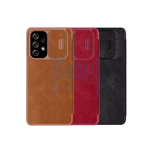 Чохол книжка Nillkin Qin Pro (шторка на камеру) для Samsung Galaxy A53 5G Brown (Коричневий)